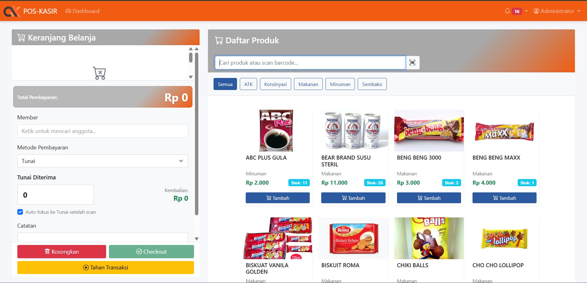 Backdrop preview Point of Sale (POS) System